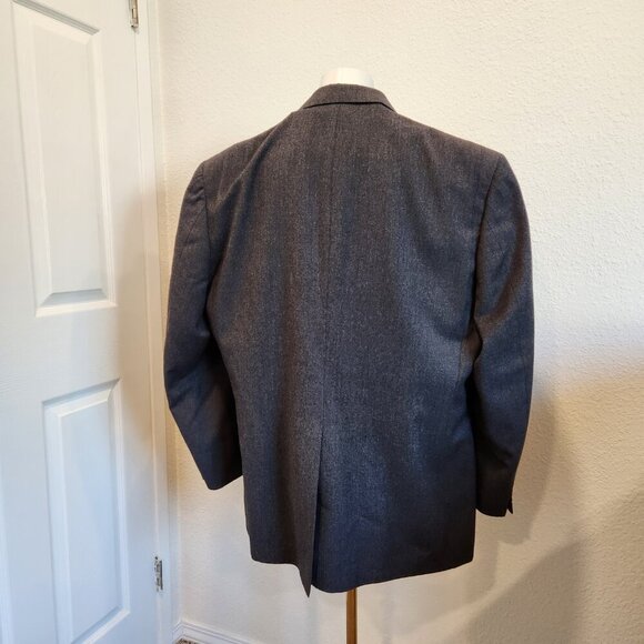 Vintage Allyn St. George Blazer Mens 46R Gray Wool Made in USA Sport Coat Jacket - Picture 3 of 8